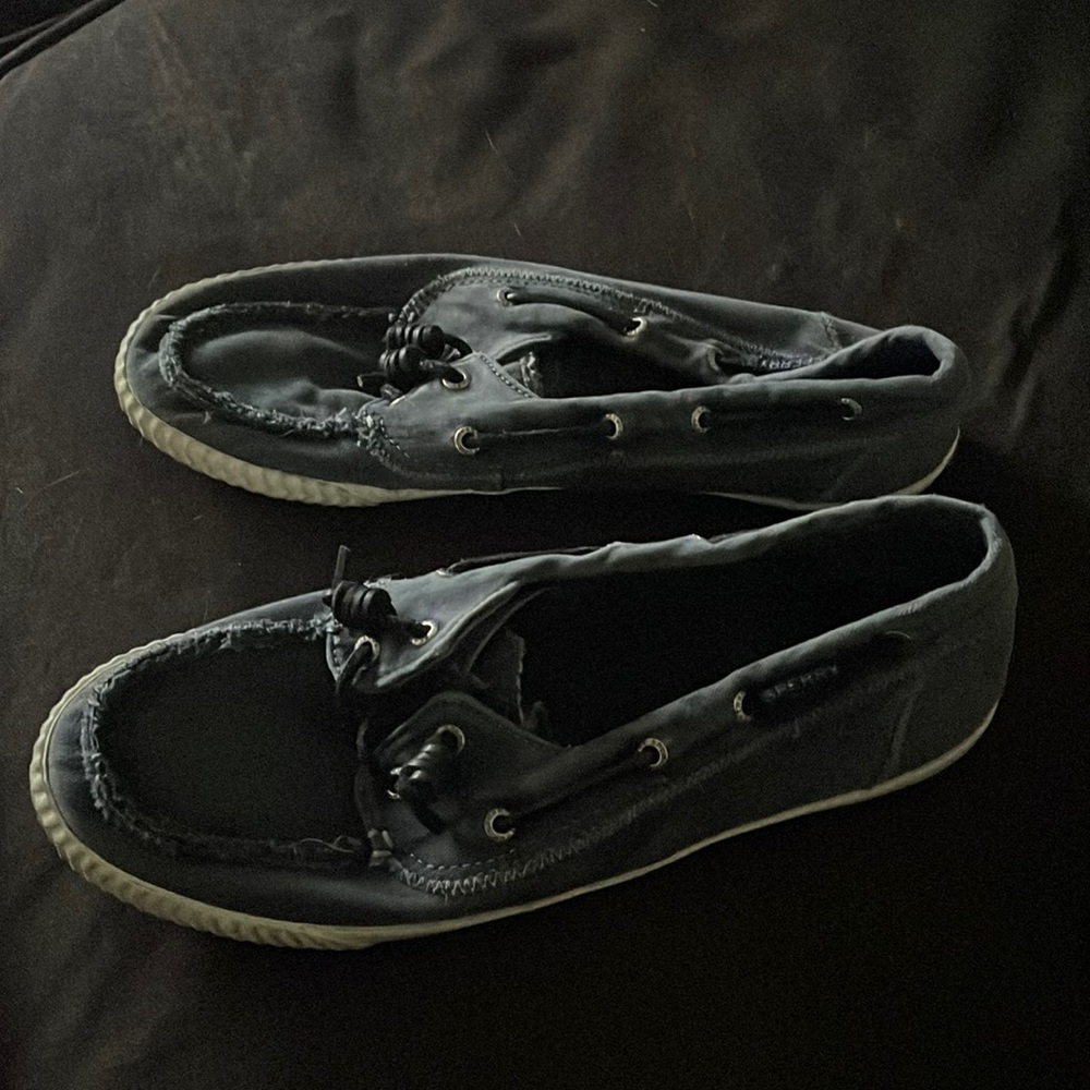 Sperry Womens Size 10 Navy Slip On Boat Shoes